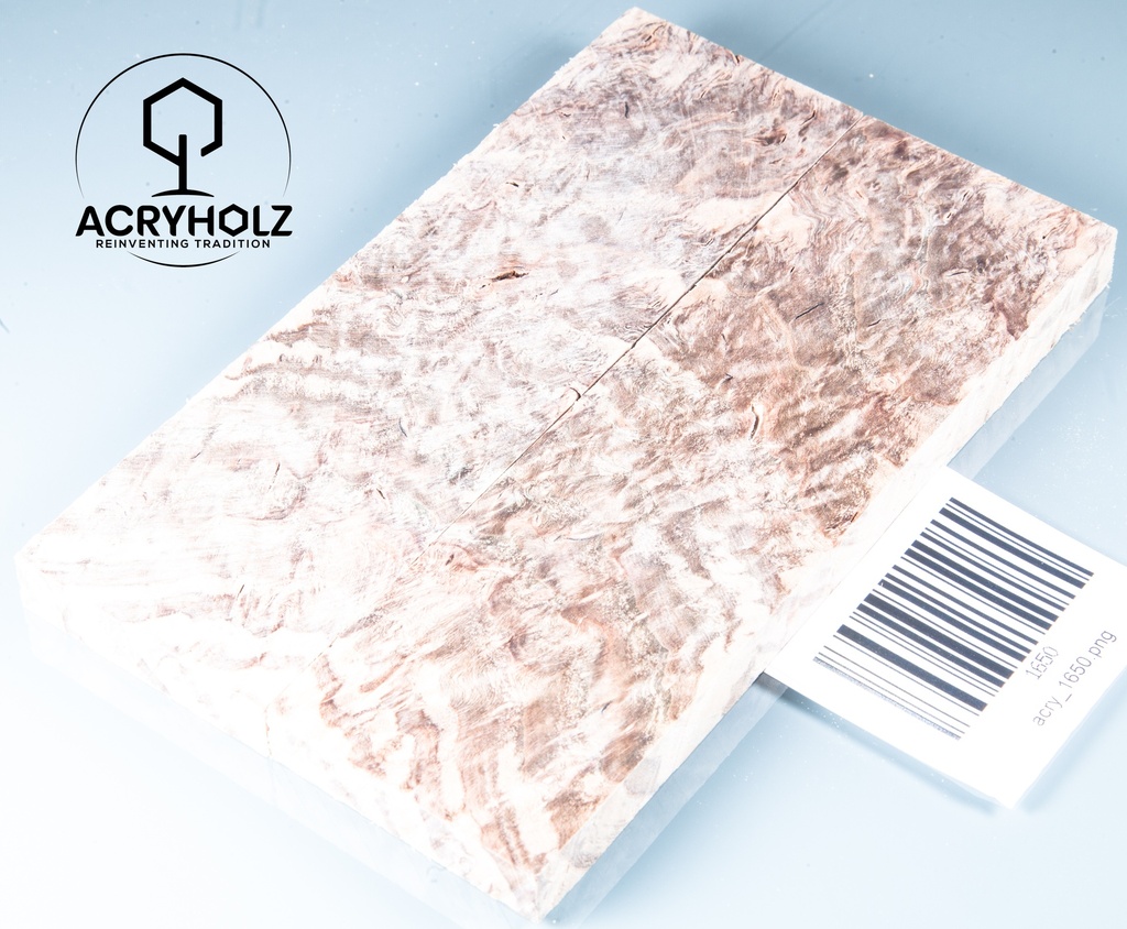 Ahorn Griffschalen stabilisiert | 145x40x10 | plexiholz | Messergriff | 0598