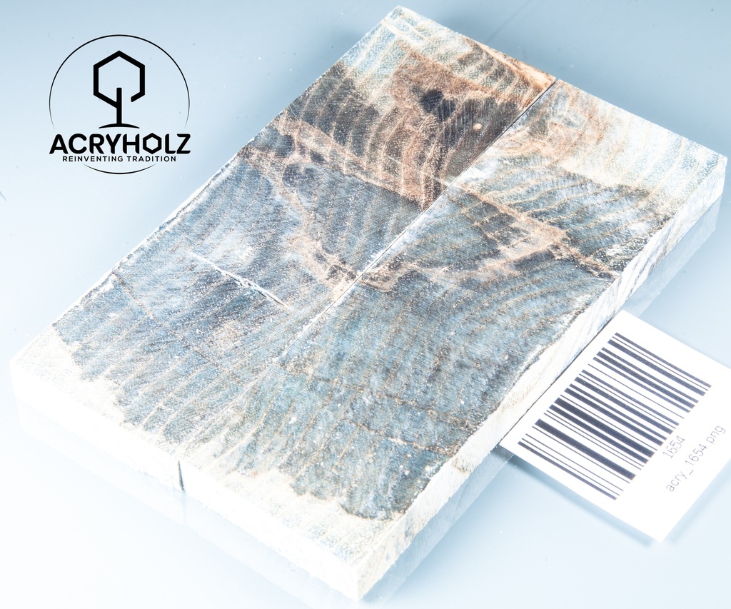 Esche Griffschalen stabilisiert | 120x40x10| ACRYHOLZ | Messerbau 1652