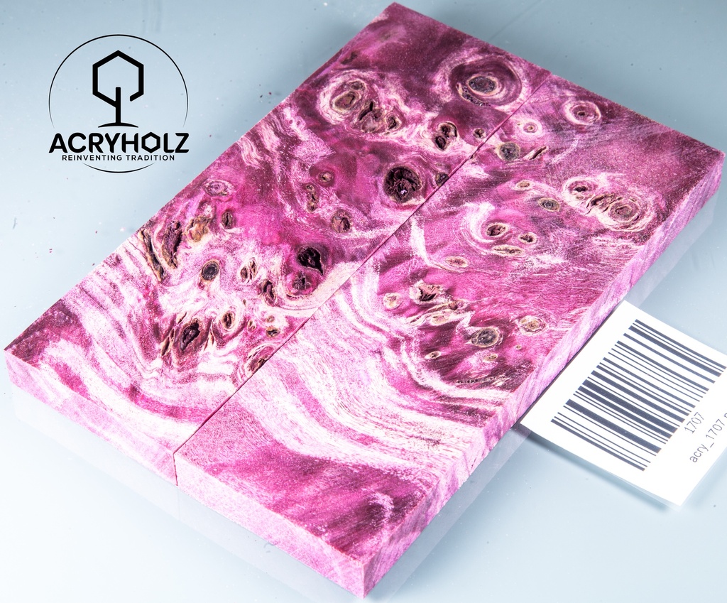Pappel Griffschalen stabilisiert | 140x40x10| plexiholz | Messer | Griffholz 1493
