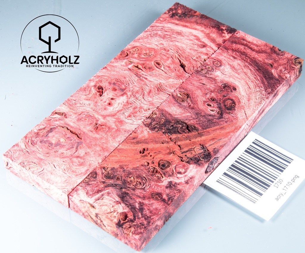 Pappel Griffschalen stabilisiert | 140x40x10| plexiholz | Messer | Griffholz 1493