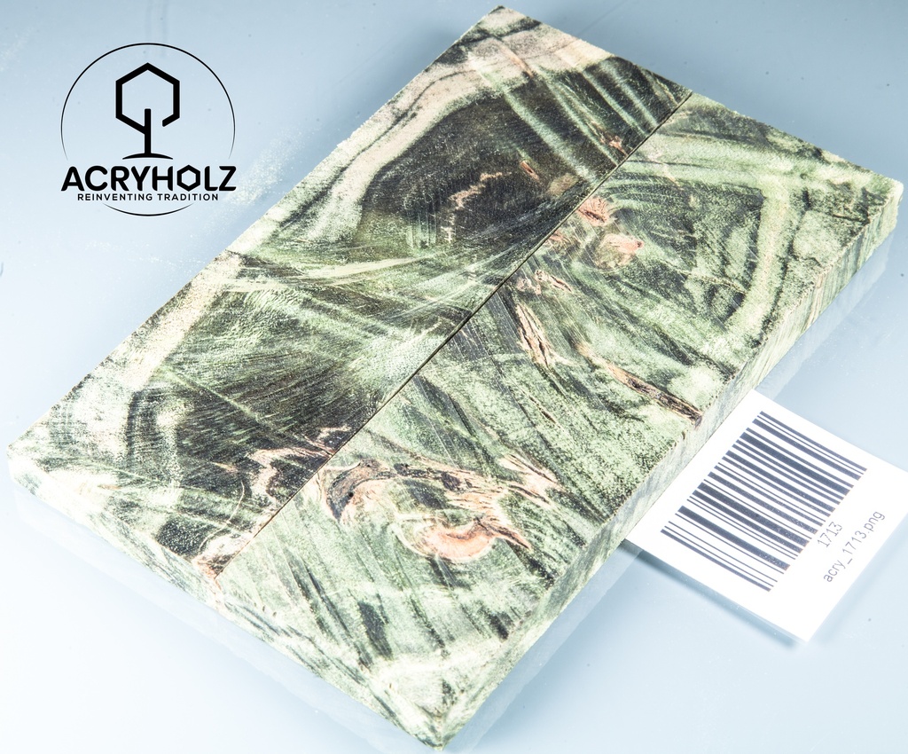 Pappel Griffschalen stabilisiert | 140x40x10| plexiholz | Messer | Griffholz 1493