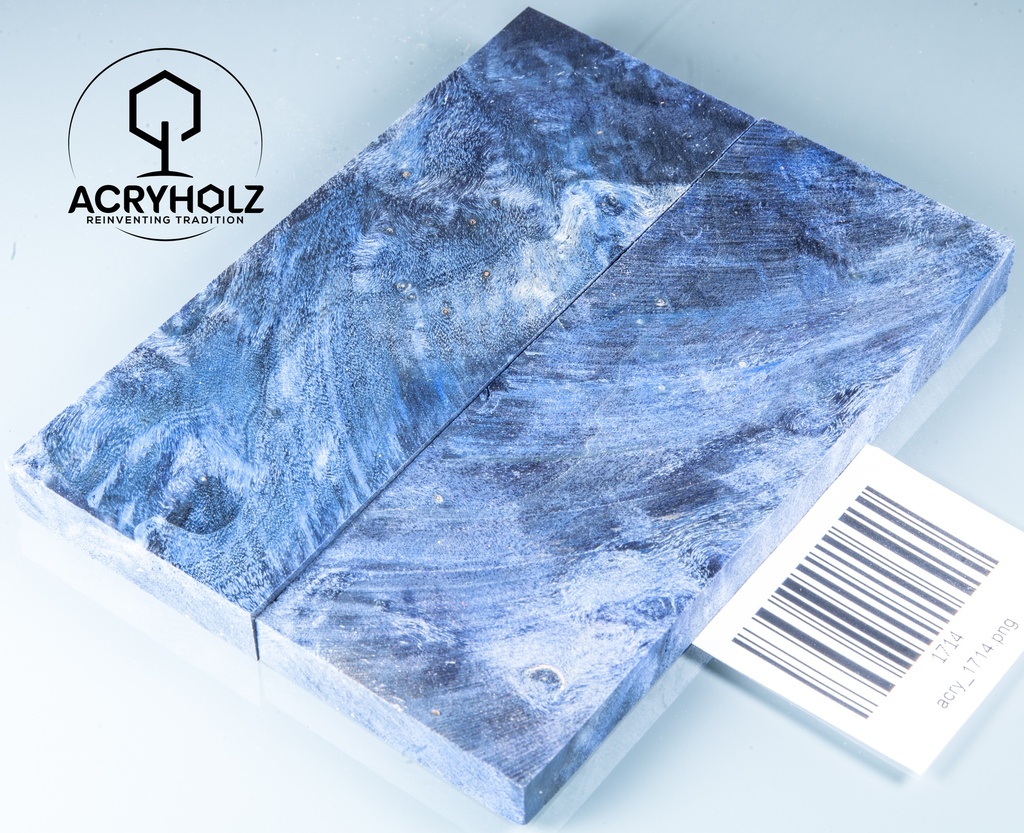 Pappel Griffschalen stabilisiert | 140x40x10| plexiholz | Messer | Griffholz 1493
