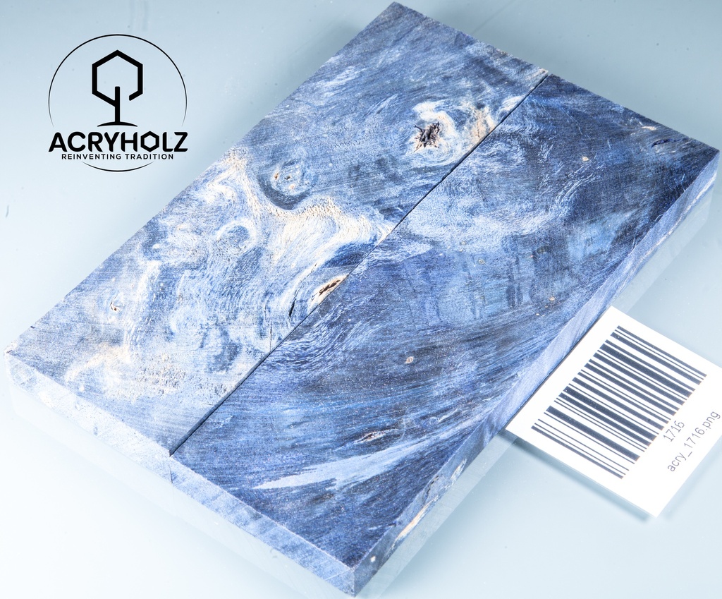 Pappel Griffschalen stabilisiert | 140x40x10| plexiholz | Messer | Griffholz 1493