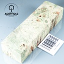 Pappel Maser stabilisiert Griffblock | 145x50x30 | plexiholz | Messergriff 0390