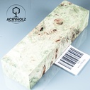 Pappel Maser stabilisiert Griffblock | 145x50x30 | plexiholz | Messergriff 0390
