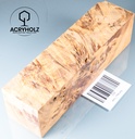 Pappel Maser stabilisiert Griffblock | 145x50x30 | plexiholz | Messergriff 0390