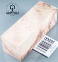 Esche Maser Griffblock stabilisiert | 140x40x30 | plexiholz | 0328