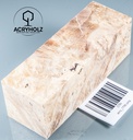 Esche Maser Griffblock stabilisiert | 140x40x30 | plexiholz | 0328