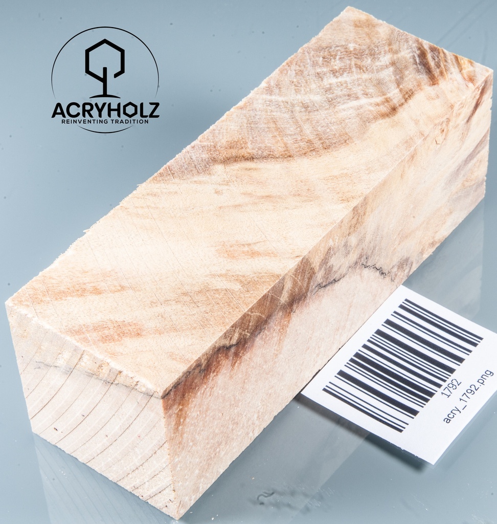 Esche Maser Griffblock stabilisiert | 140x40x30 | plexiholz | 0328