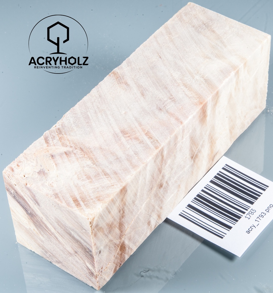Esche Maser Griffblock stabilisiert | 140x40x30 | plexiholz | 0328