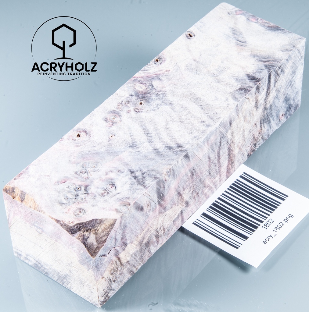 Kastanie Maser stabilisiert | 120x40x40 | plexiholz | Buckeye Griffblock 0753