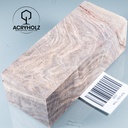 Pappel Maser stabilisiert Griffblock | 145x50x30 | plexiholz | Messergriff 0390