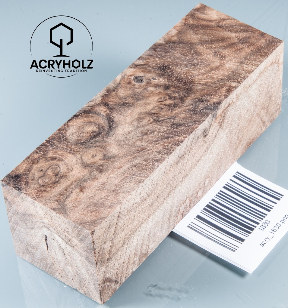 Walnuss Griffblock stabilisiert | 130x50x30 | plexiholz | 1349
