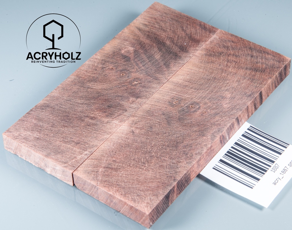 Kastanie Maser stabilisiert | 120x40x10 | plexiholz | buckeye schalenpaar 0713