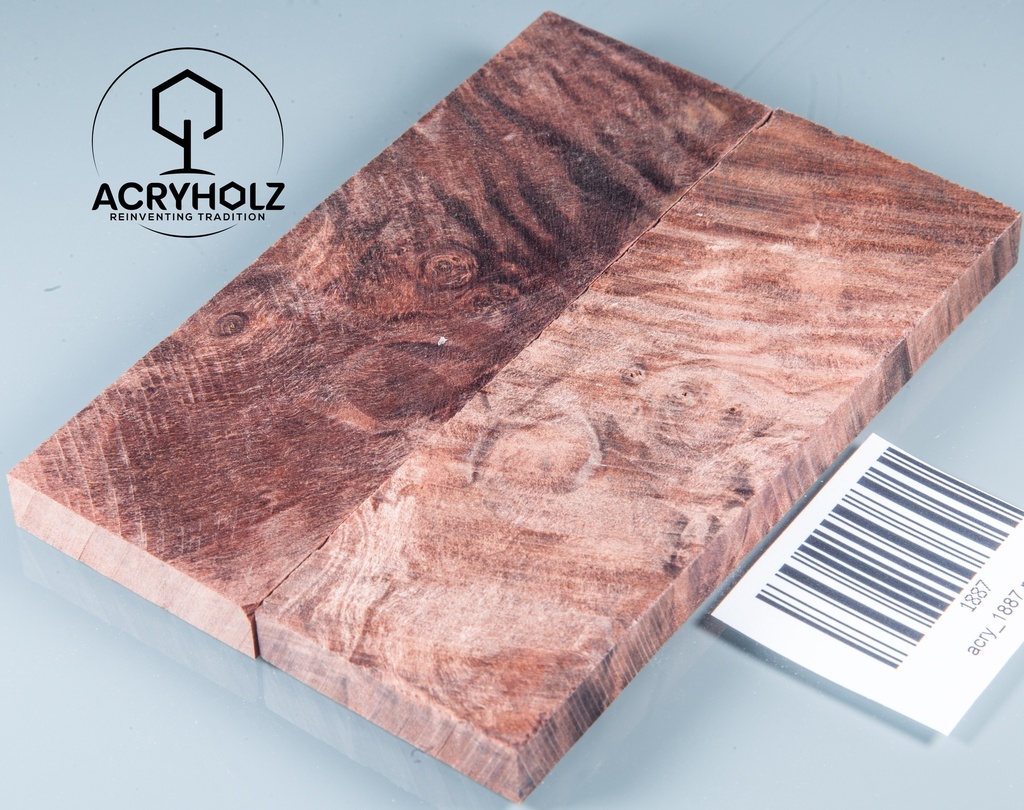 Kastanie Maser stabilisiert | 120x45x10 | acryholz | schalenpaar 1513