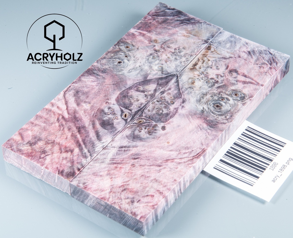 Kastanie Maser stabilisiert | 120x40x10 | plexiholz | buckeye schalenpaar 0713