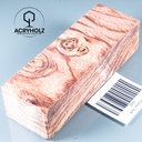 Pappel Maser stabilisiert Griffblock | 145x50x30 | plexiholz | Messergriff 0390