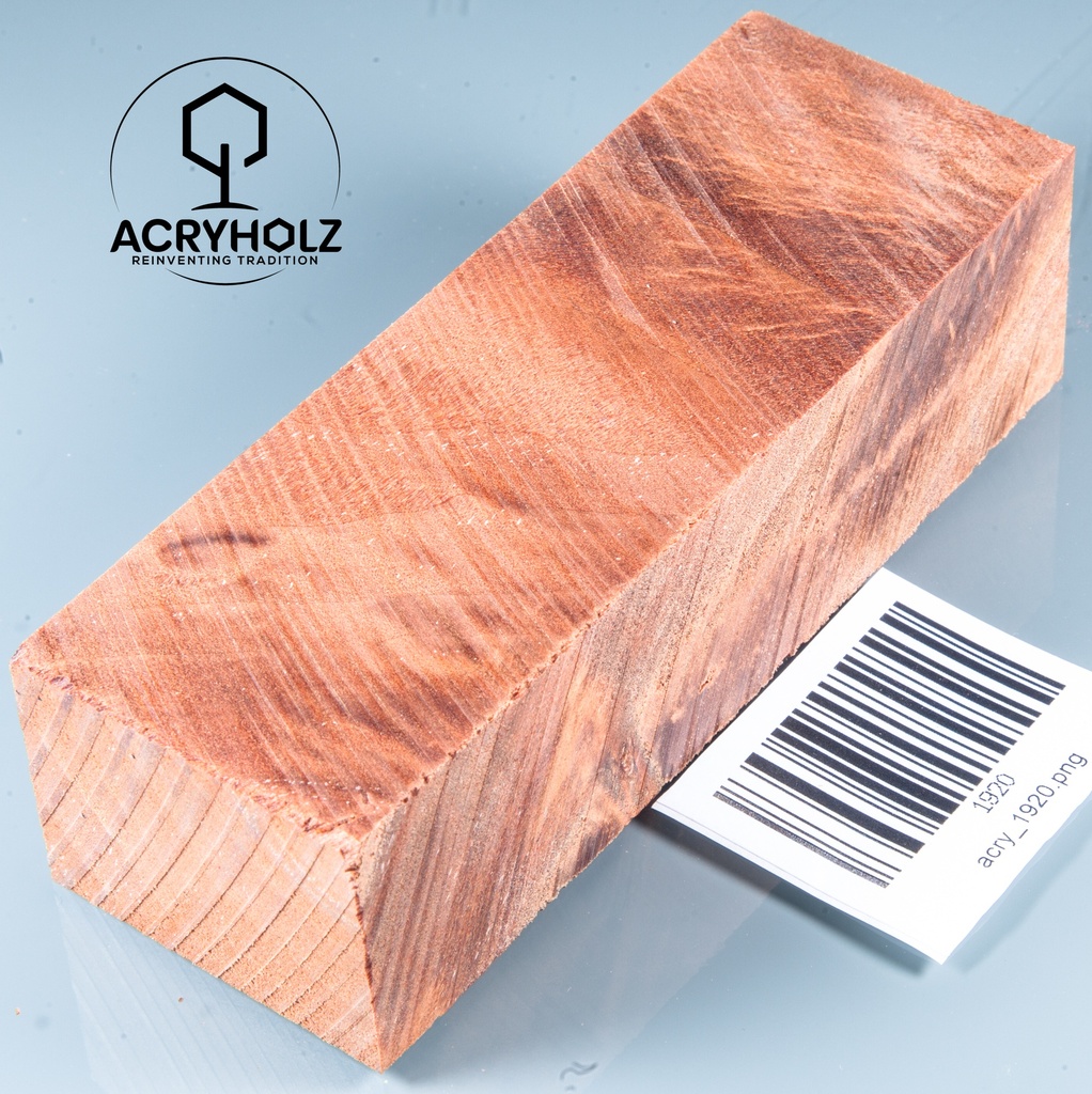 Pappel Maser stabilisiert Griffblock | 145x50x30 | plexiholz | Messergriff 0390