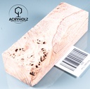 Pappel Maser stabilisiert Griffblock | 145x50x30 | plexiholz | Messergriff 0390
