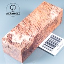 Pappel Maser stabilisiert Griffblock | 145x50x30 | plexiholz | Messergriff 0390