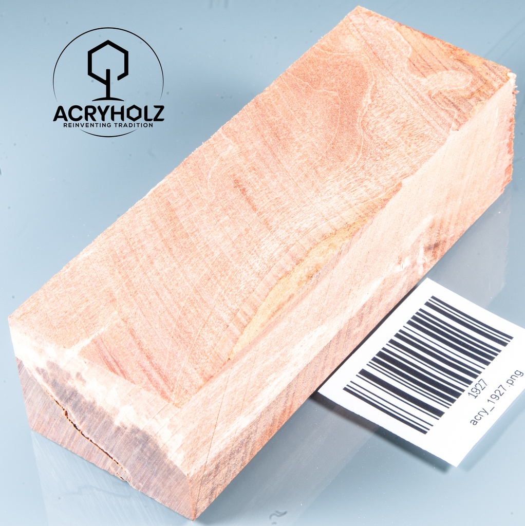 Pappel Maser stabilisiert Griffblock | 145x50x30 | plexiholz | Messergriff 0390