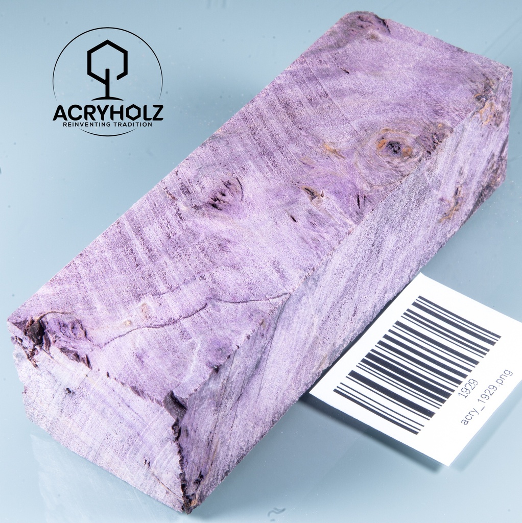 Pappel Maser stabilisiert Griffblock | 145x50x30 | plexiholz | Messergriff 0390