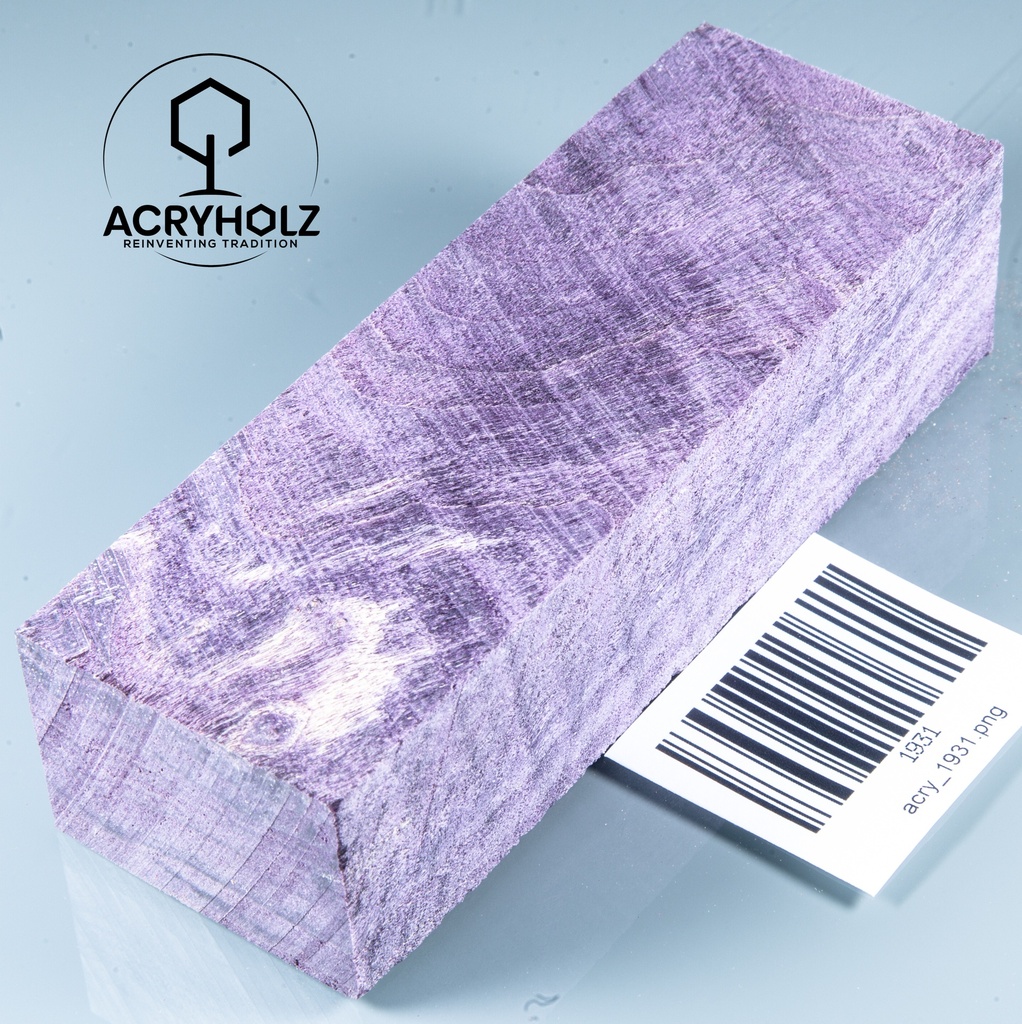 Pappel Maser stabilisiert Griffblock | 145x50x30 | plexiholz | Messergriff 0390