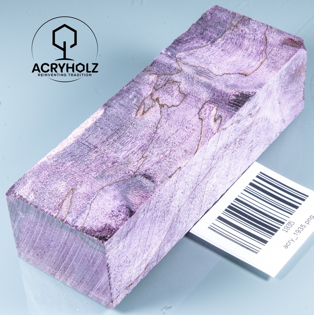 Pappel Maser stabilisiert Griffblock | 145x50x30 | plexiholz | Messergriff 0390