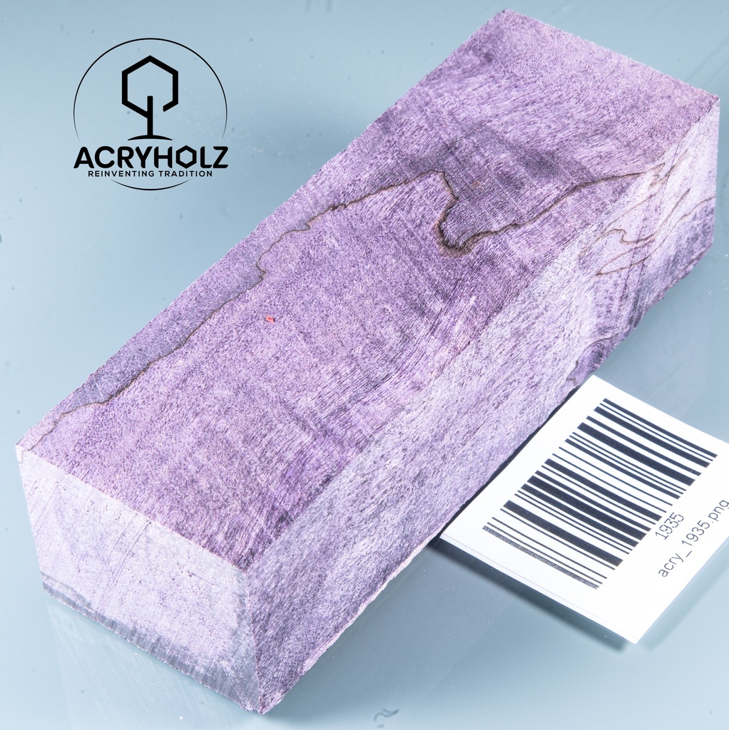 Pappel Maser stabilisiert Griffblock | 145x50x30 | plexiholz | Messergriff 0390