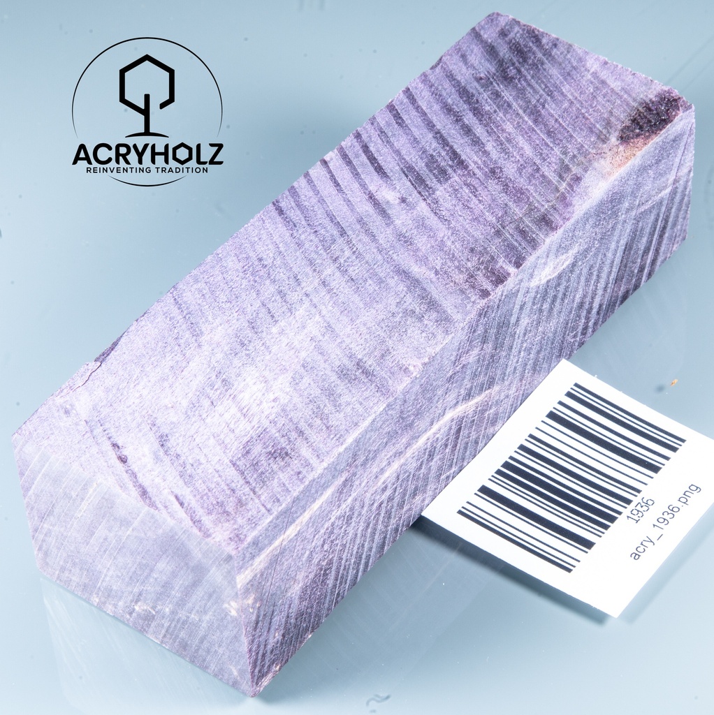 Pappel Maser stabilisiert Griffblock | 145x50x30 | plexiholz | Messergriff 0390