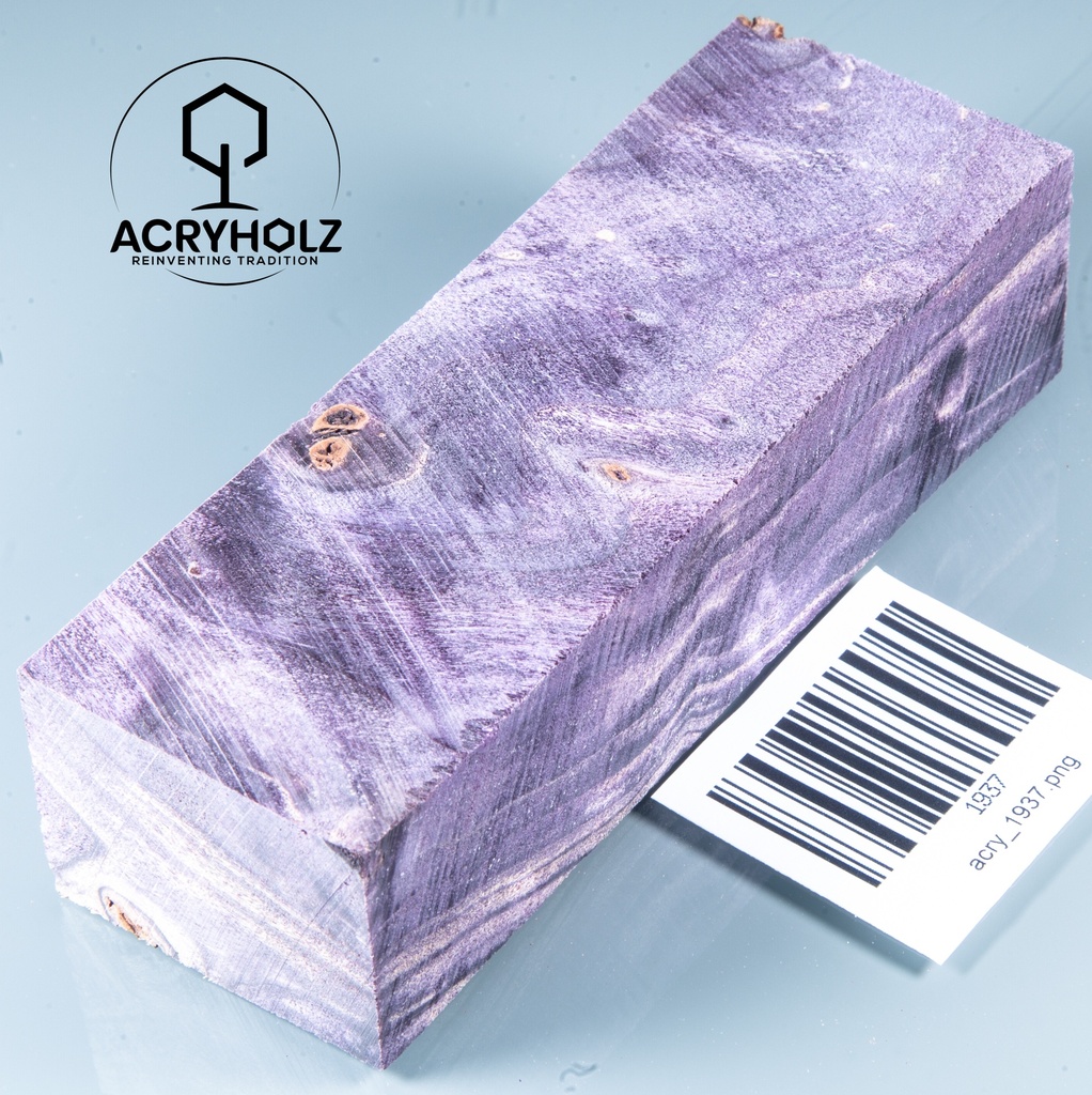 Pappel Maser stabilisiert Griffblock | 145x50x30 | plexiholz | Messergriff 0390