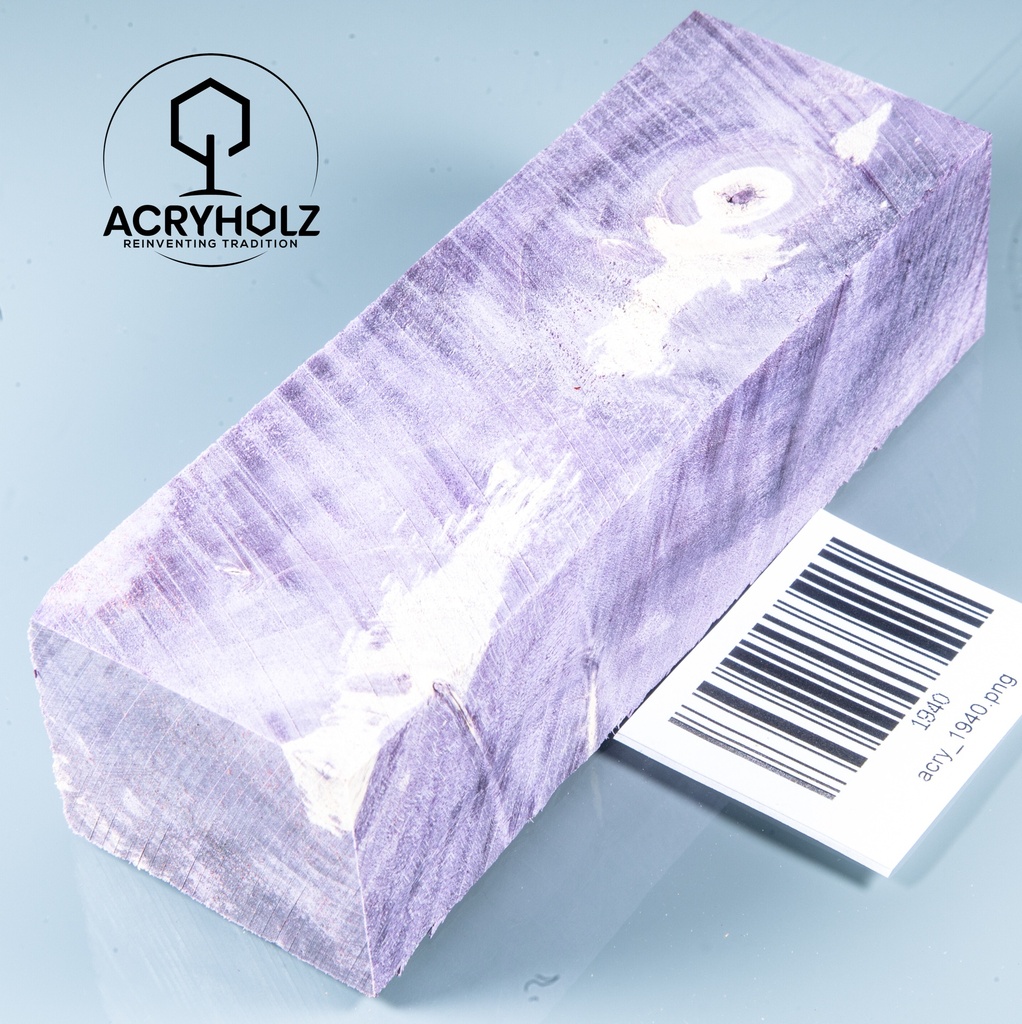 Pappel Maser stabilisiert Griffblock | 145x50x30 | plexiholz | Messergriff 0390