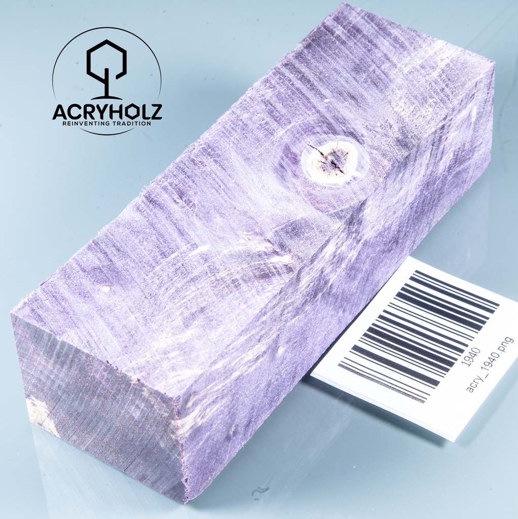 Pappel Maser stabilisiert Griffblock | 145x50x30 | plexiholz | Messergriff 0390