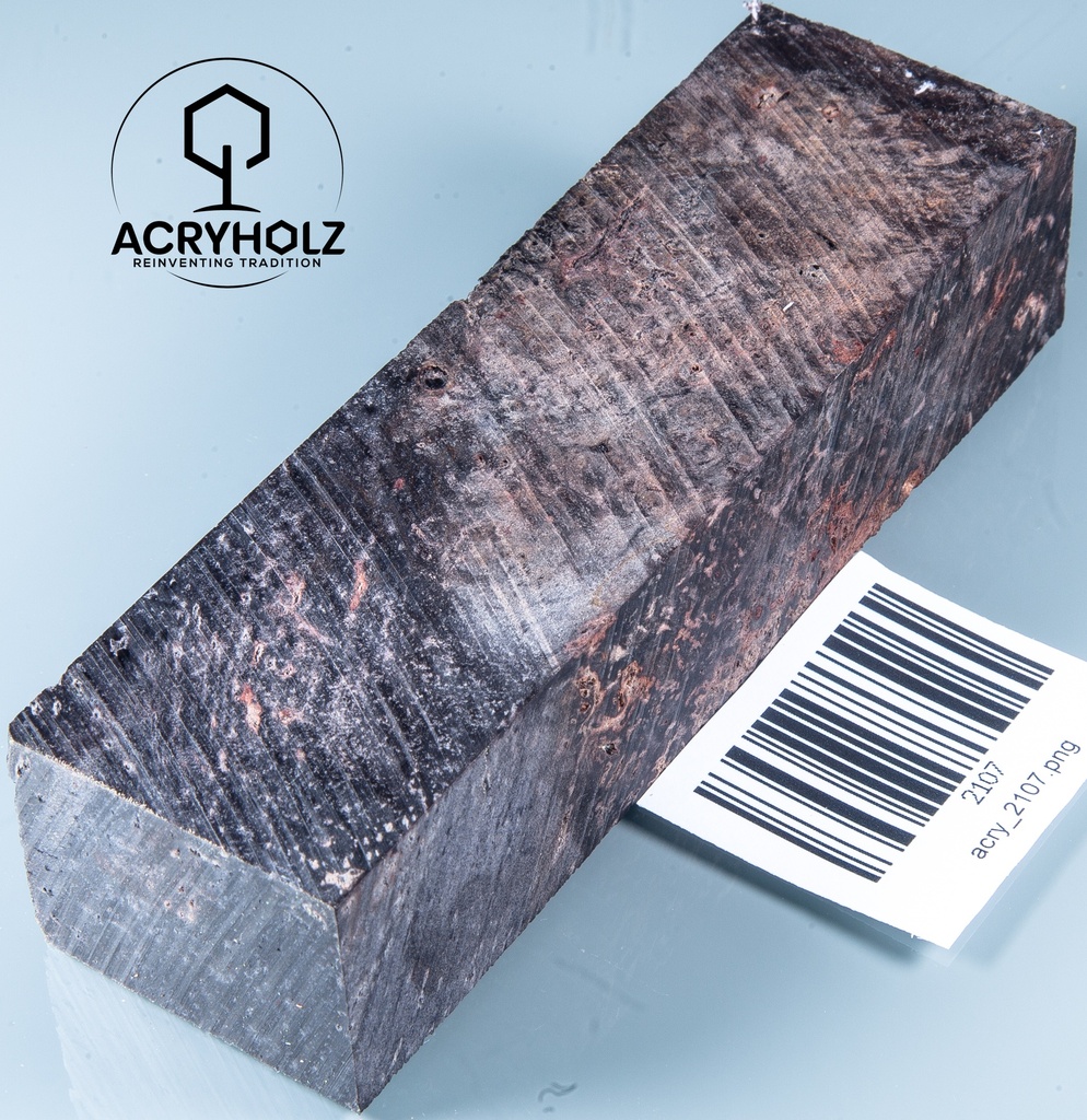 Pappel Maser stabilisiert Griffblock | 145x50x30 | plexiholz | Messergriff 0390