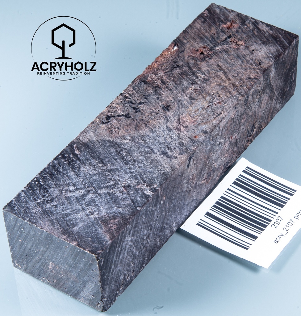 Pappel Maser stabilisiert Griffblock | 145x50x30 | plexiholz | Messergriff 0390