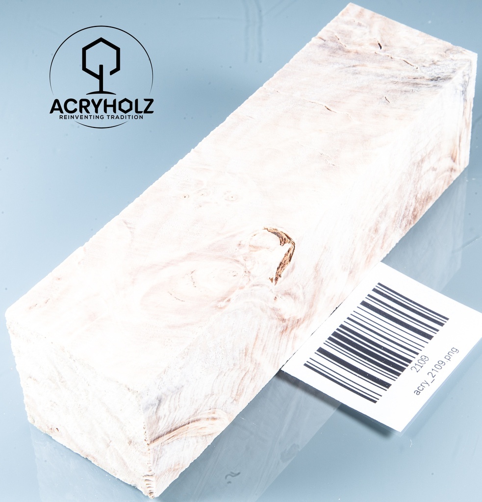 Kastanie Maser stabilisiert | 120x40x40 | plexiholz | Buckeye Griffblock 0753