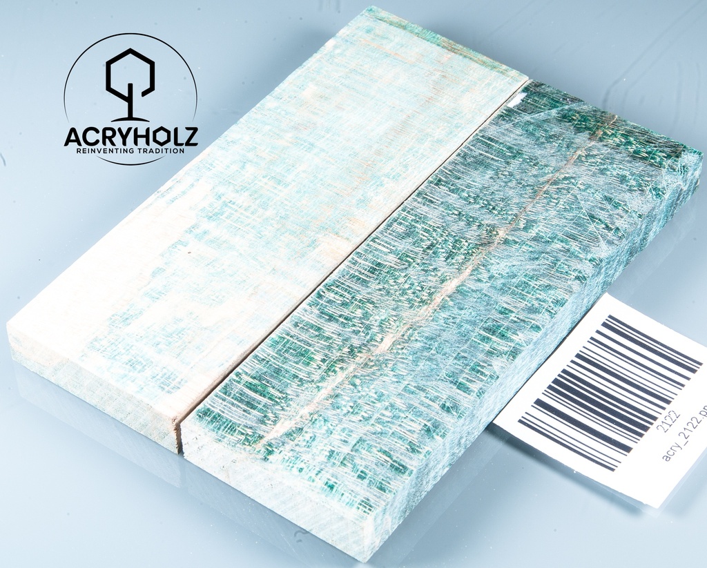 Esche Maser Griffschalen stabilisiert | 120x40x10| plexiholz | Messerbau 1856