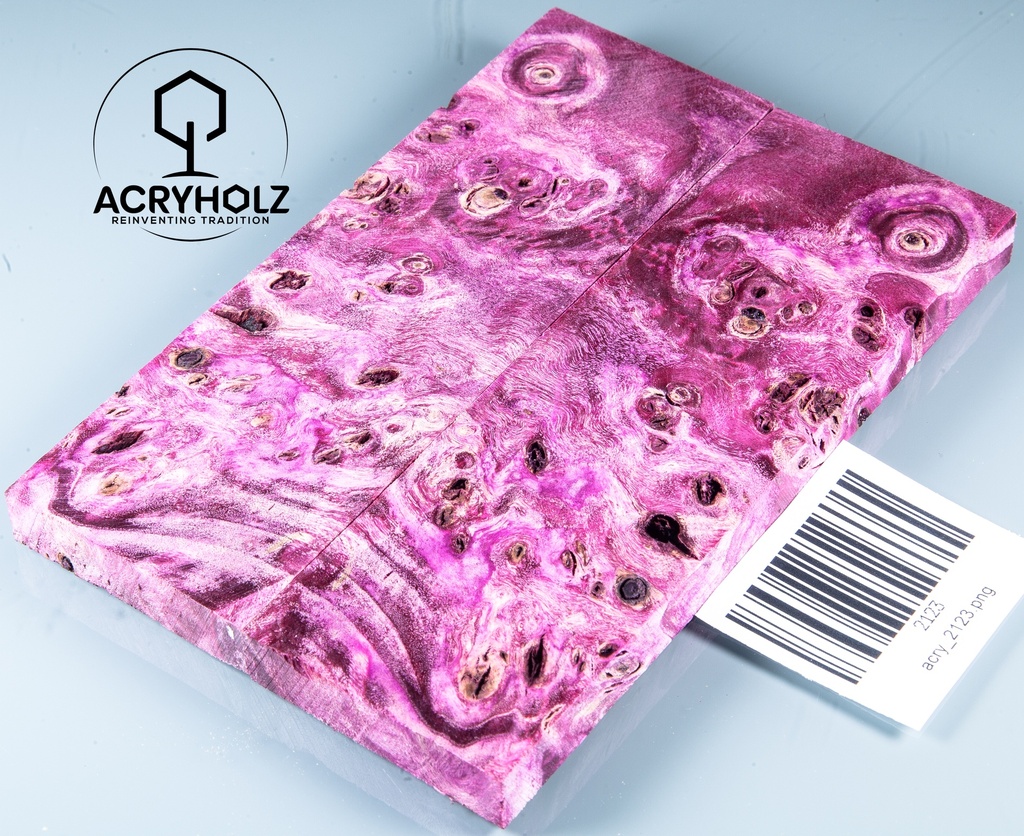 Pappel Griffschalen stabilisiert | 120x40x10| plexiholz | Messer | Griffholz 0356