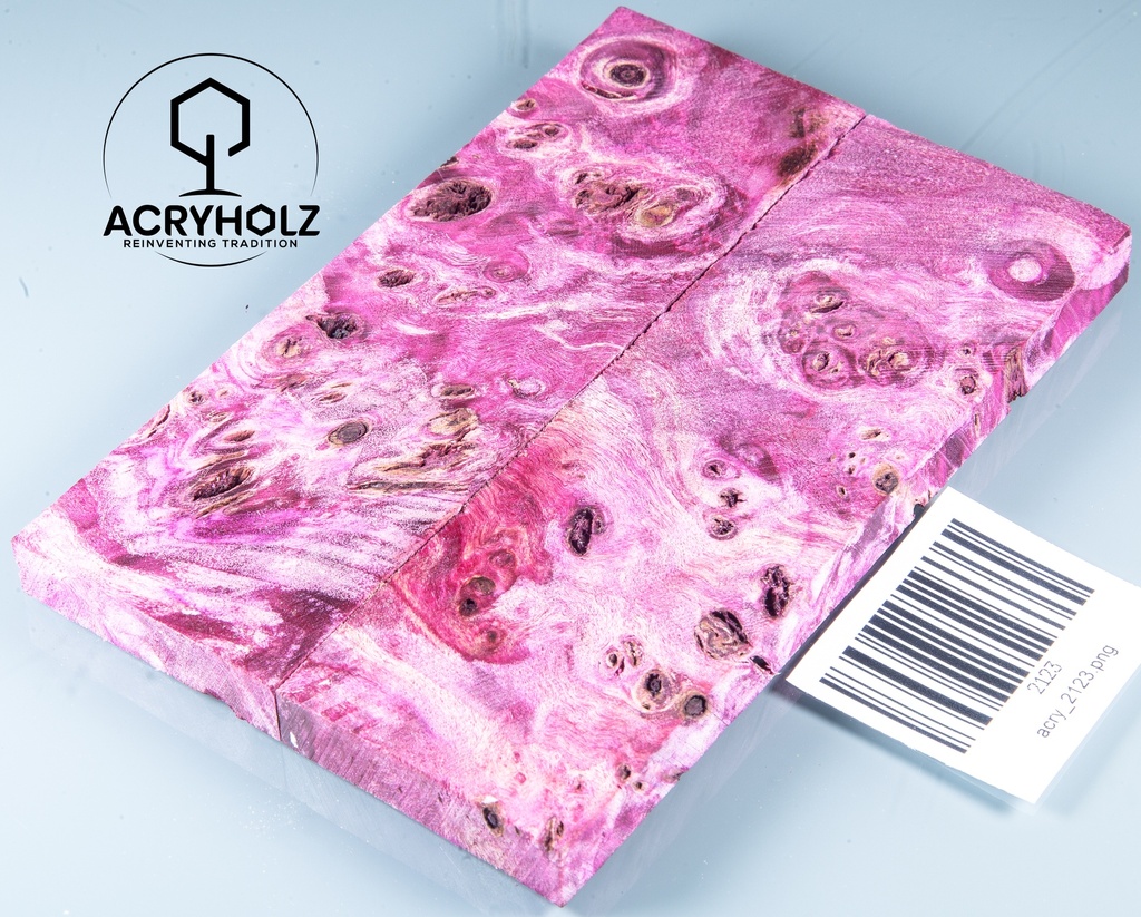 Pappel Griffschalen stabilisiert | 120x45x10| ACRYHOLZ | Messer | Griffholz 1630