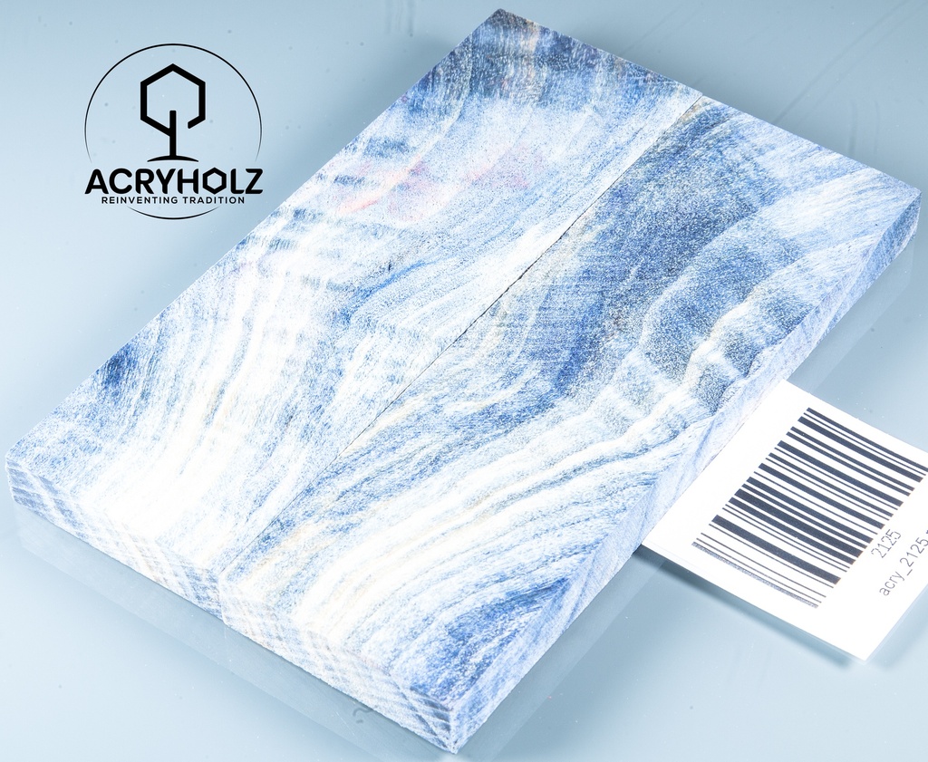 Pappel Griffschalen stabilisiert | 120x40x10| plexiholz | Messer | Griffholz 0356