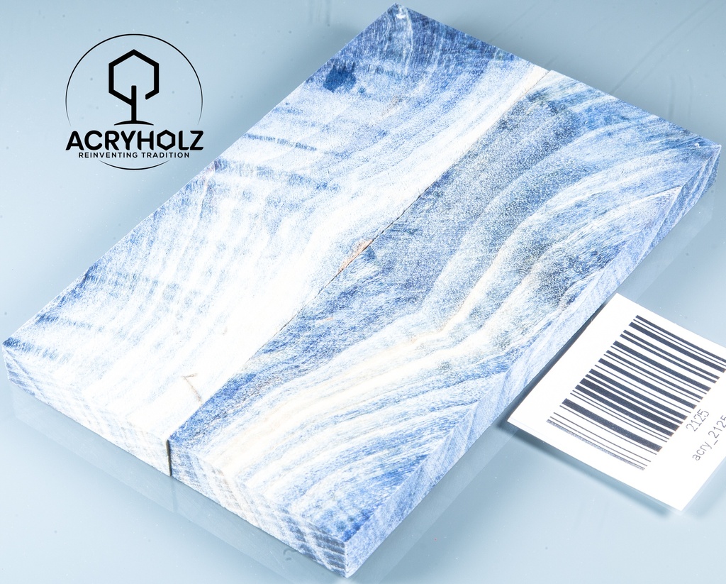 Pappel Griffschalen stabilisiert | 120x45x10| ACRYHOLZ | Messer | Griffholz 1630