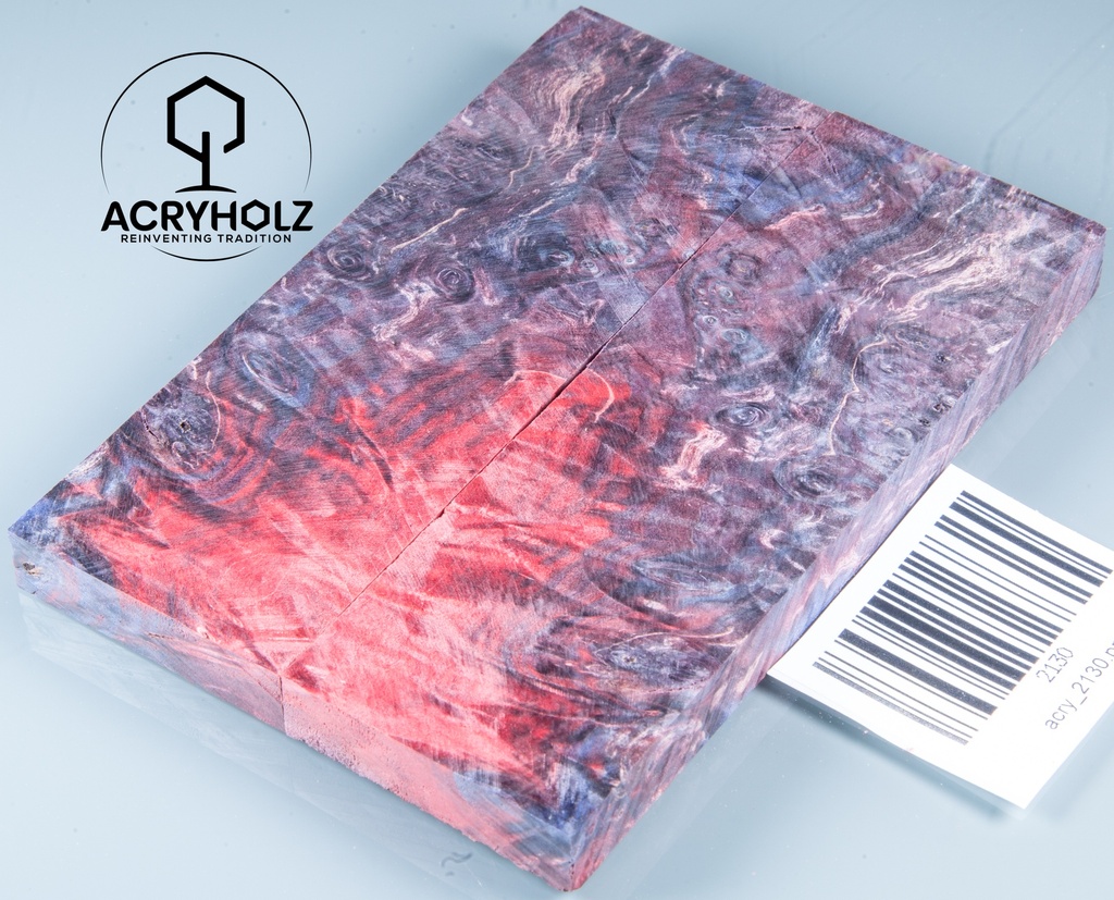 Kastanie Maser stabilisiert | 120x40x10 | plexiholz | buckeye schalenpaar 0713