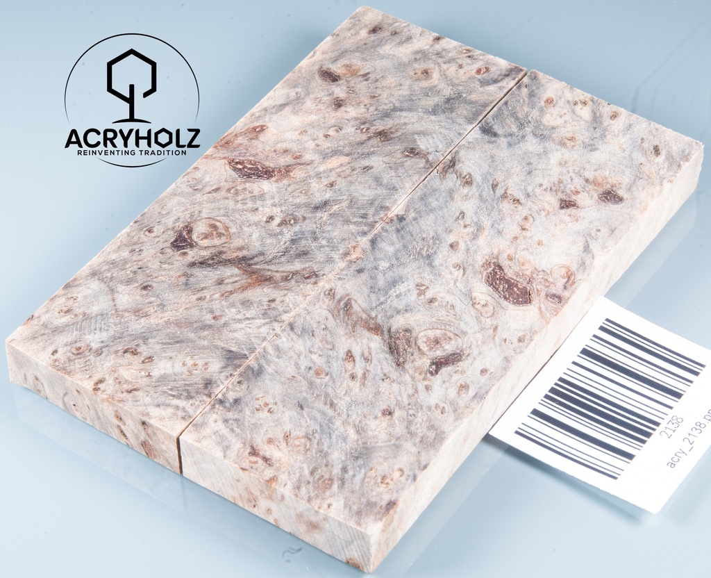 Kastanie Maser stabilisiert | 120x40x10 | plexiholz | buckeye schalenpaar 0713