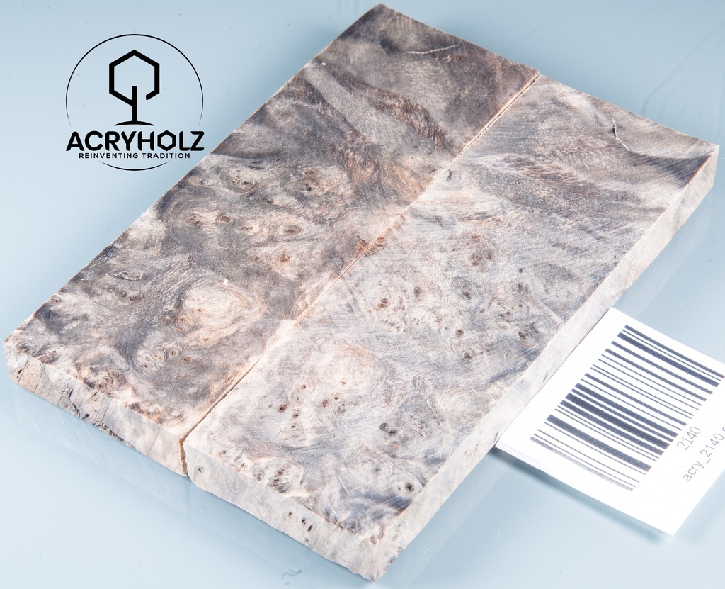 Kastanie Maser stabilisiert | 120x40x10 | plexiholz | buckeye schalenpaar 0713