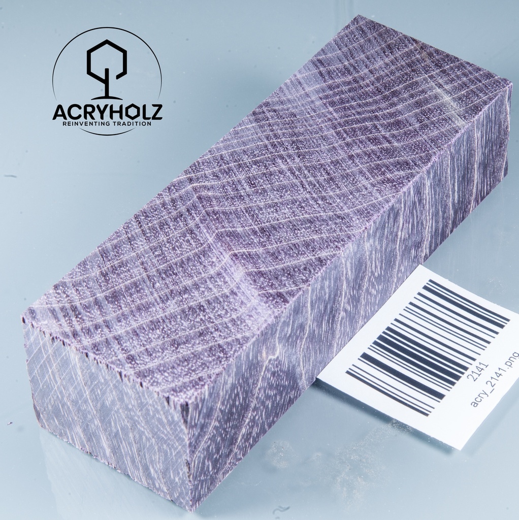 Esche Maser Griffblock stabilisiert | 140x40x30 | plexiholz | 0328