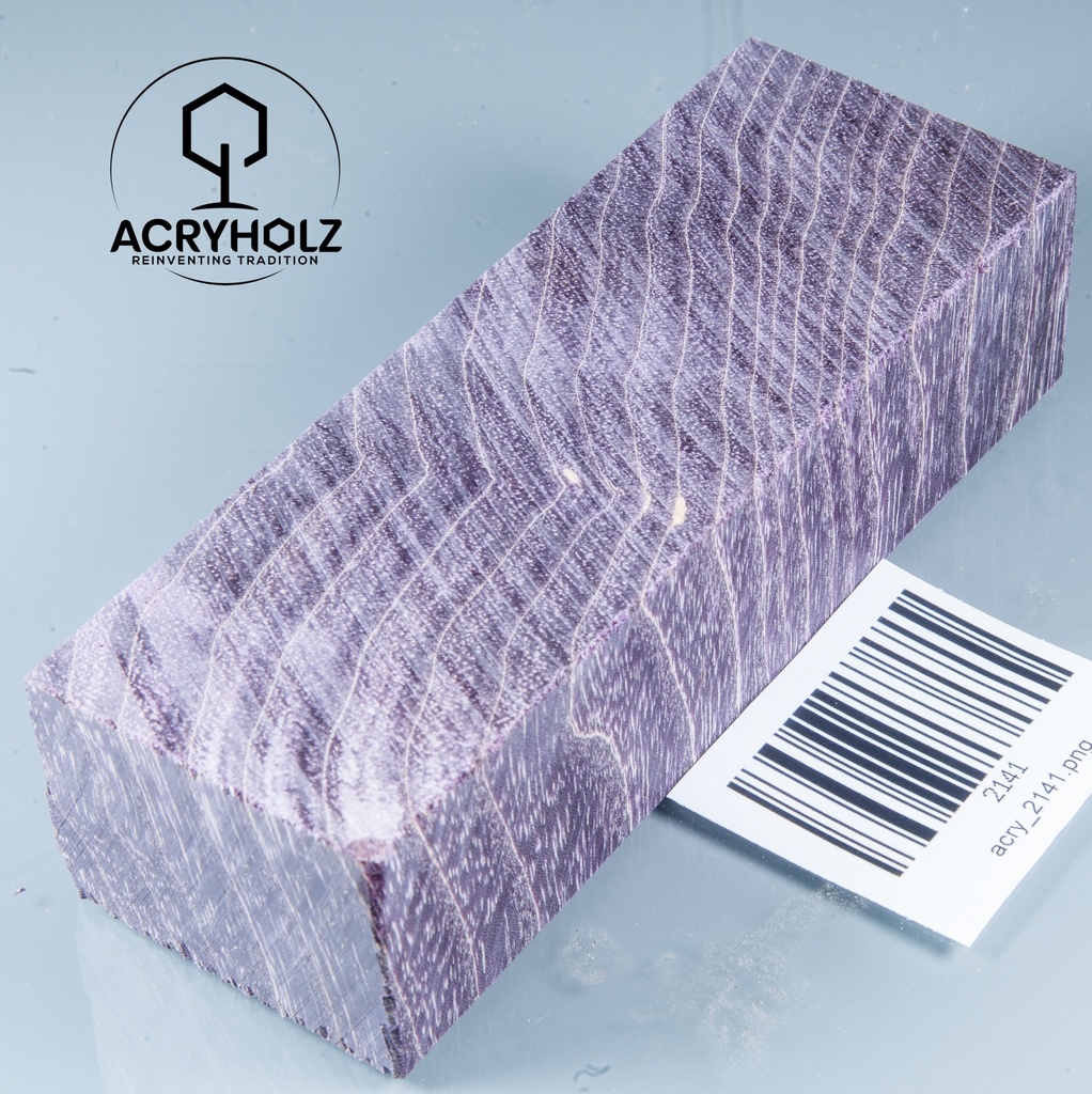 Esche Maser Griffblock stabilisiert | 140x40x30 | plexiholz | 0328