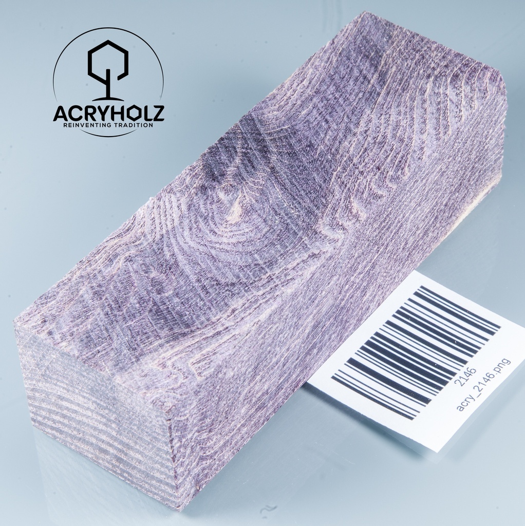 Esche Maser Griffblock stabilisiert | 140x40x30 | plexiholz | 0328