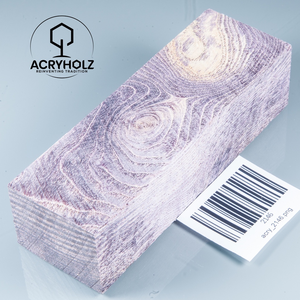 Esche Maser Griffblock stabilisiert | 140x40x30 | plexiholz | 0328