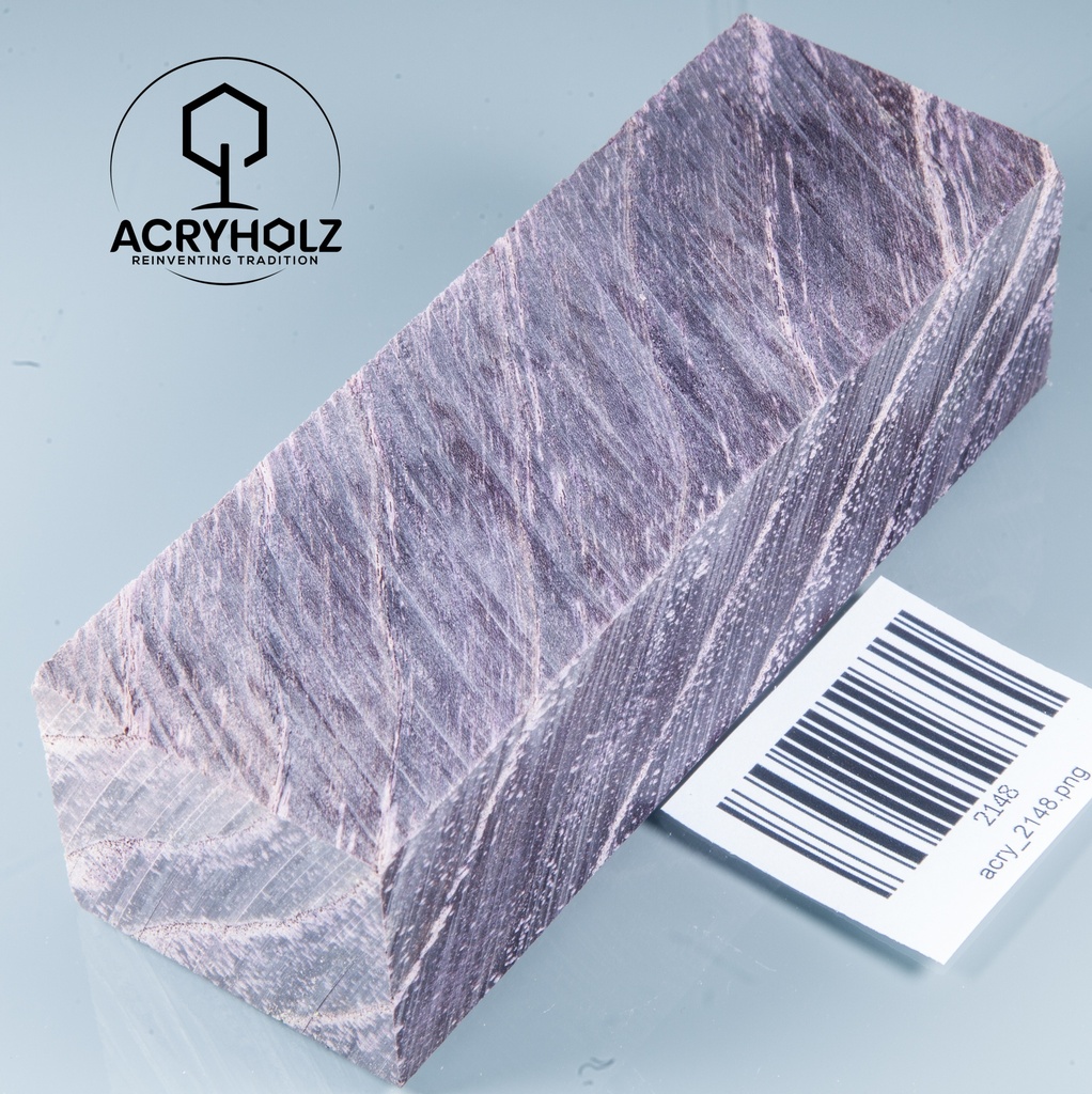 Esche Maser Griffblock stabilisiert | 140x40x30 | plexiholz | 0328