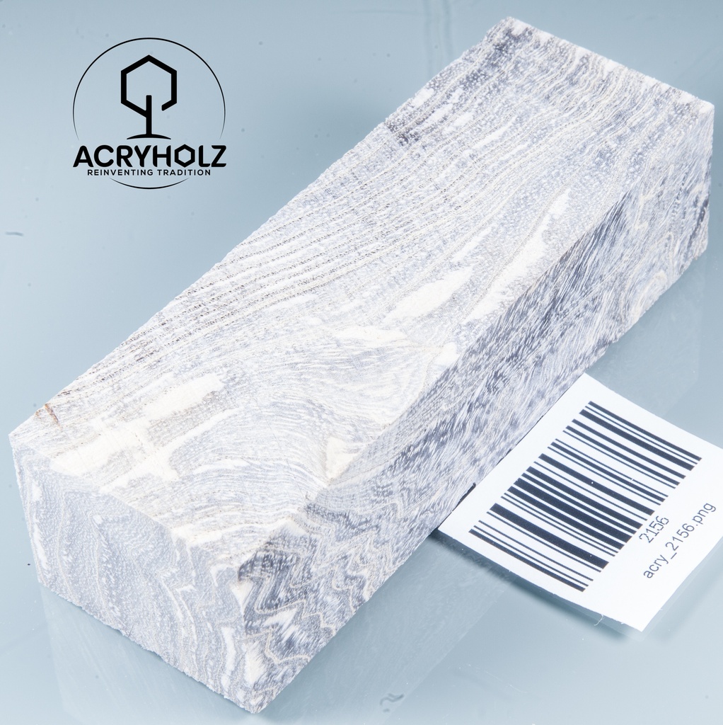 Esche Maser Griffblock stabilisiert | 140x40x30 | plexiholz | 0328